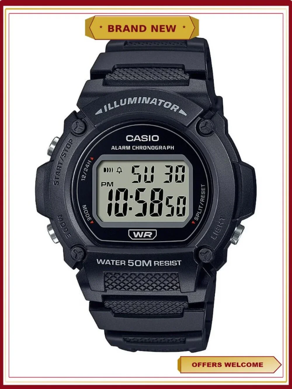 Mens HD Digital Sports Watch, Black (Condition: New)